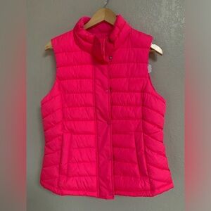 GAP Women's Vibrant Pink Quilted Vest